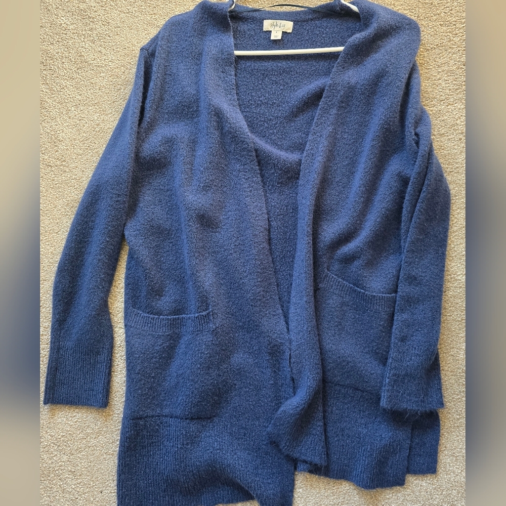 Style & Co. Deep Blue Open Cardigan